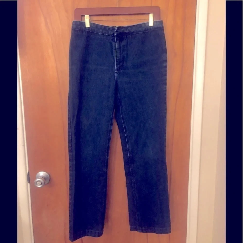 Jcrew enjoy straight leg blue jeans trouser style denim casual chic basic preppy
